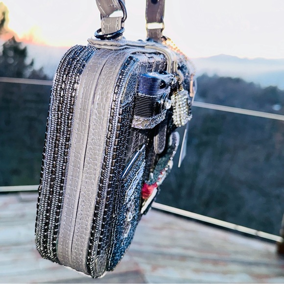 Mary Frances: Beaded Travel Passport Camera Bag - Picture 9 of 16